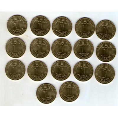 Набір сувенірних монет Collection Гетьмани України 17 шт. (hub_ot1guc)