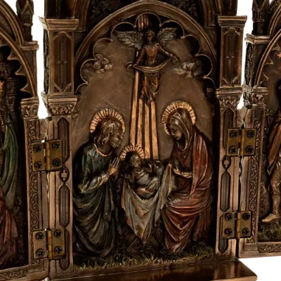 Декоративная статуэтка-триптих Veronese Икона 22*11*5 см Коричневый AL31923 Декоративная статуэтка-триптих Veronese Икона 22*11*5 см Коричневый AL31923