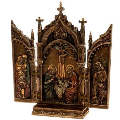 Декоративная статуэтка-триптих Veronese Икона 22*11*5 см Коричневый AL31923