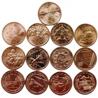 Набор монет Collection США 1 доллар 2018-2021 Американские инновации 13 шт (hub_7z84lv)