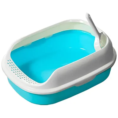 Туалет для кошек с лопаткой Taotaopets 226611 Blue 40х29х13.5 см