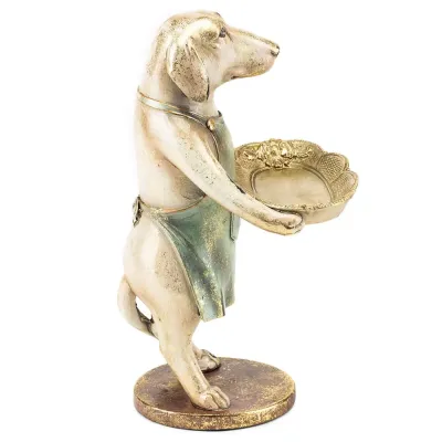 Фігурка інтер'єрна Dog with tray 27 см ArtDeco AL117938