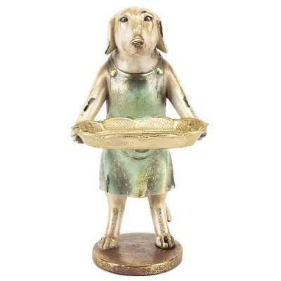 Фігурка інтер'єрна Dog with tray 27 см ArtDeco AL117938