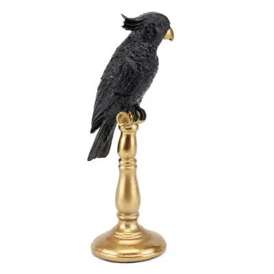 Фігурка інтер'єрна Parrot Black 31 см ArtDeco AL117945