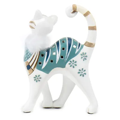 Фігурка інтер'єрна White cat 23 см ArtDeco AL117948 Фігурка інтер'єрна White cat 23 см ArtDeco AL117948
