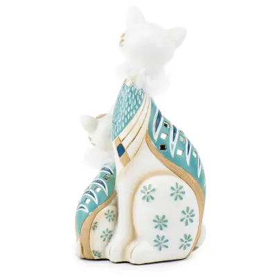 Фигурка интерьерная Family of white cats 28 см ArtDeco AL117949