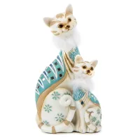Фігурка інтер'єрна Family of white cats 28 см ArtDeco AL117949