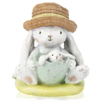 Фігурка інтер'єрна Rabbit with baby 13 см Lefard AL117956