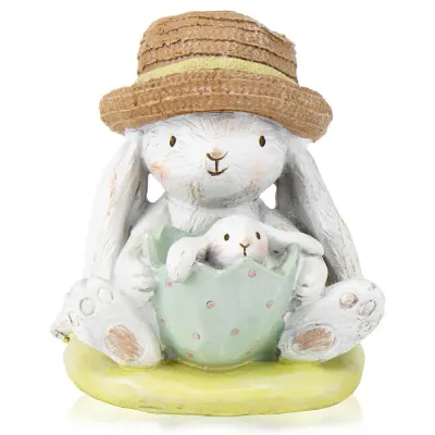 Фигурка интерьерная Rabbit with baby 13 см Lefard AL117956