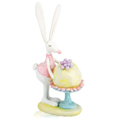 Фігурка інтер'єрна Rabbit with dessert 22 см Lefard AL117962