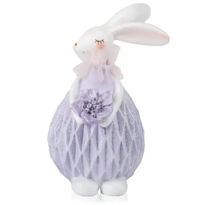 Фігурка інтер'єрна Rabbit in purple 17 см Lefard AL117971