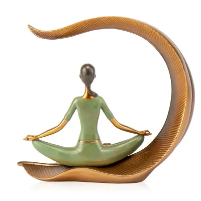 Фігурка інтер'єрна Girl in the lotus position 27 см ArtDeco AL117996