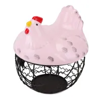 Ваза под фрукты Hen Pink 21х24 см с крышкой Lefard AL118004