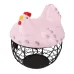 Ваза под фрукты Hen Pink 21х24 см с крышкой Lefard AL118004