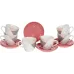 Кофейный набор на 6 персон 240мл Pink-Gray Marble Bona DP118087