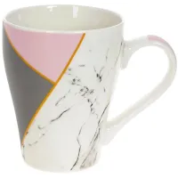 Кружка (чашка) фарфоровая Marble 400мл Pink-Black Bona DP118110 Кружка (чашка) фарфоровая Marble 400мл Pink-Black Bona DP118110