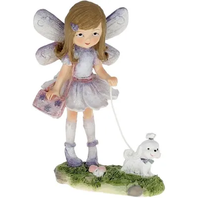 Фігурка інтер'єрна Baby Fairy with Dog 10x7x13 см Bona DP118194