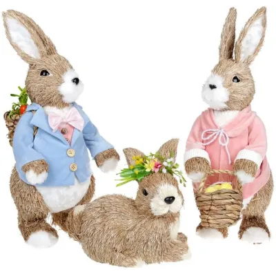 Фігурка інтер'єрна Bunny with a basket 28x16x47 см Bona DP118201
