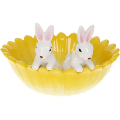 Пиала диаметр 21см Yellow Cute Bunnies Bona DP118451