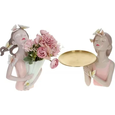 Ваза 20х15х32см Pink Бабочки Bona DP118477