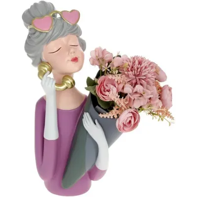 Ваза 13х25х38см Grey Модница Bona DP118478 Ваза 13х25х38см Grey Модница Bona DP118478