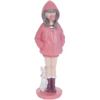 Фігурка інтер'єрна 7.5х9х26 см Pink Дівчинка з Кроликом Bona DP118508