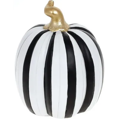 Фигурка интерьерная Bona Тыква 15х15х19 см White-Black DP118564