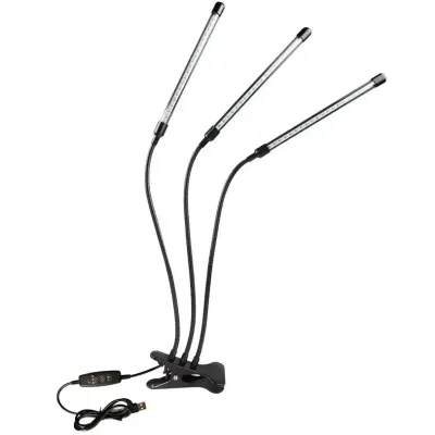 Фитолампа светодиодная для растений Plant GrowLight-3 с таймером черная Фитолампа светодиодная для растений Plant GrowLight-3 с таймером черная