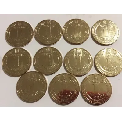 Набор сувенирных монет No Brand Козаки 11 шт 26 мм Золотистый (hub_ndyamz)