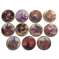 Набор сувенирных монет No Brand Козаки 11 шт 26 мм Золотистый (hub_ndyamz)