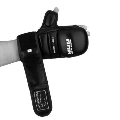 Рукавички для MMA PowerPlay 3026 Чорні XL Рукавички для MMA PowerPlay 3026 Чорні XL