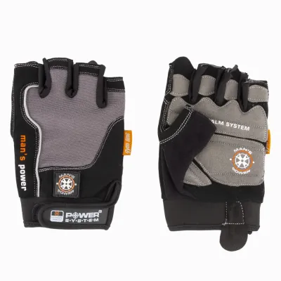 Рукавички для фітнесу та важкої атлетики Power System Man's Power PS-2580 Black/Grey XL