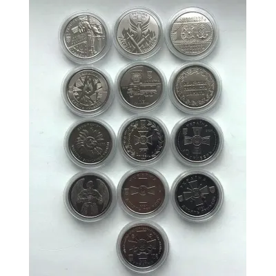 Набір монет в капсулах Collection Збройні Сили України 20.2 мм 13 шт Сріблястий (hub_q4wbp8)