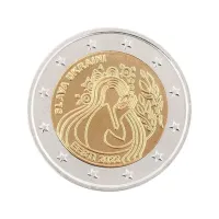 Монета No Brand Естонія 2 євро 2022 року Слава Україні 25 мм Золотистий (hub_nml523)