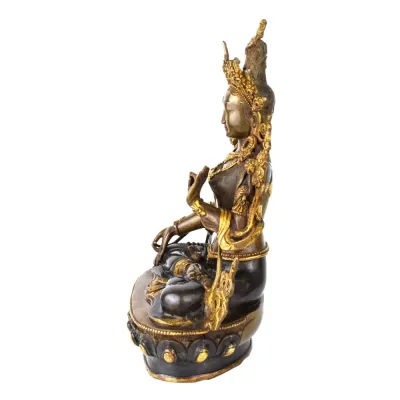 Тара Статуя Бронза HandiCraft Часткова Позолота 22,4х18х10 см (13780) Тара Статуя Бронза HandiCraft Часткова Позолота 22,4х18х10 см (13780)