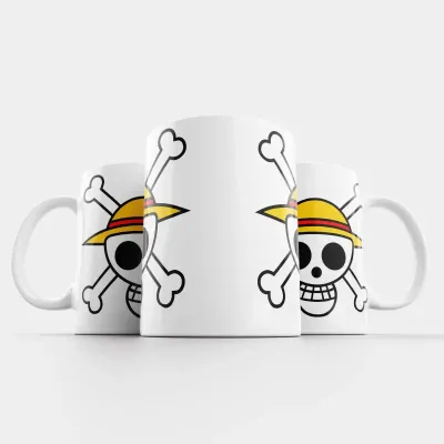 Чашка Fan Girl череп Ванпіс Великий Куш - One Piece (15720) 330 мл Білий