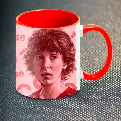 Чашка Fan Girl Одинадцять Дуже Дивні Справи (5320) 330 мл Червоний