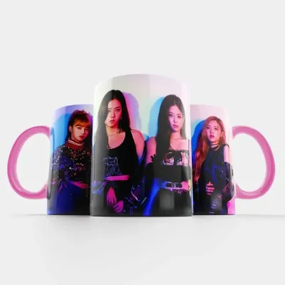 Чашка Fan Girl неон Блекпинк - Black Pink (15810) 330 мл Розовый