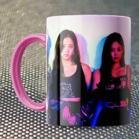 Чашка Fan Girl неон Блекпінк - Black Pink (15810) 330 мл Рожевий