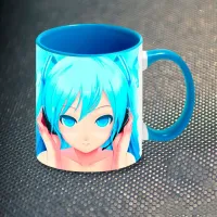 Чашка Fan Girl Мику Miku Голубая (5643) 330 мл Голубой