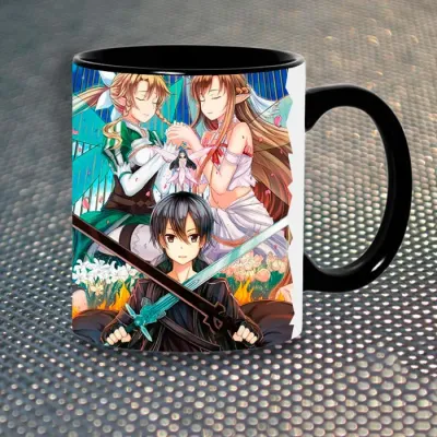 Чашка Fan Girl Майстри Меча Онлайн Sword Art Online (5638) 330 мл Чорний