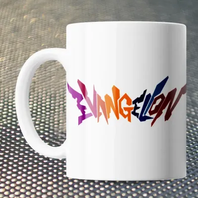 Чашка Fan Girl лого Євангеліон - Evangelion (15760) 330 мл Білий
