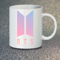 Чашка Fan Girl Логотип BTS Bangtan Boys БТС (7076) 330 мл Білий