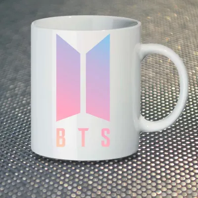 Чашка Fan Girl Логотип BTS Bangtan Boys БТС (7076) 330 мл Білий