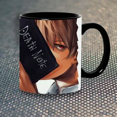 Чашка Fan Girl Лайт L Death Note (5618) 330 мл Чорний