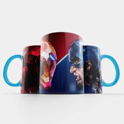 Чашка Fan Girl Железный человек против Капитана Америки Марвел - Marvel (15770) 330 мл Голубой Чашка Fan Girl Железный человек против Капитана Америки Марвел - Marvel (15770) 330 мл Голубой