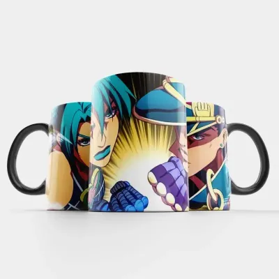 Чашка Fan Girl Джотаро и Джолин Невероятные приключения ДжоДжо - JoJo’s Bizarre Adventure (15761) 330 мл Черный