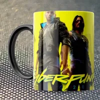 Чашка Fan Girl Джонни Киберпанк - Cyberpunk (15809) 330 мл Черный