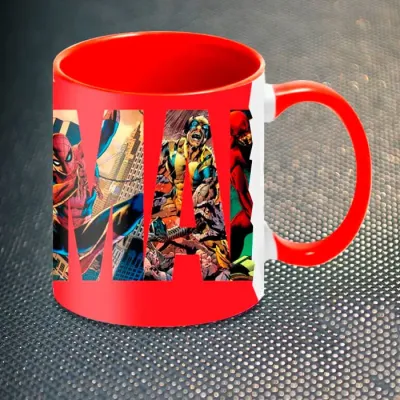 Чашка Fan Girl Marvel logo (1042) 330 мл Червоний