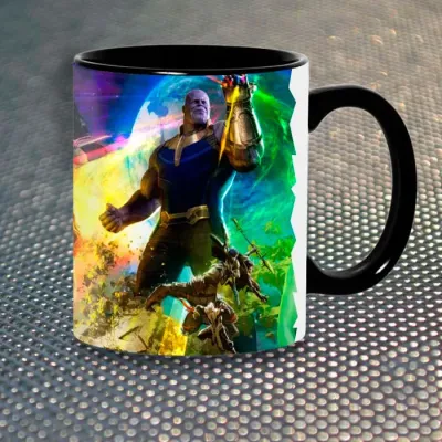 Чашка Fan Girl Avengers Чорна Танос (1056) 330 мл Чорний